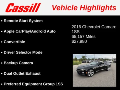 Another view of 2016 Chevrolet Camaro SS for sale in Cedar Rapids, IA at Cassill Motors