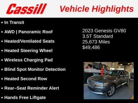 Another view of 2023 Genesis GV80 3.5T for sale in Cedar Rapids, IA at Cassill Motors