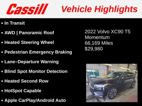 Another view of 2022 Volvo XC90 T5 Momentum for sale in Cedar Rapids, IA at Cassill Motors