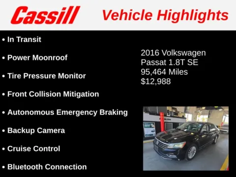 Another view of 2016 Volkswagen Passat 1.8T SE for sale in Cedar Rapids, IA at Cassill Motors