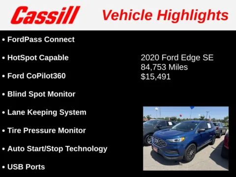 Another view of 2020 Ford Edge SE for sale in Cedar Rapids, IA at Cassill Motors
