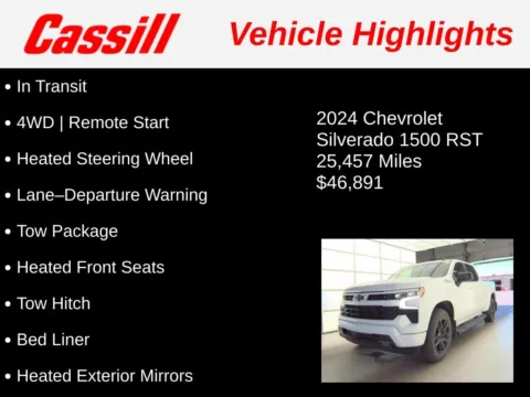 Another view of 2024 Chevrolet Silverado 1500 RST for sale in Cedar Rapids, IA at Cassill Motors