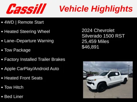 Another view of 2024 Chevrolet Silverado 1500 RST for sale in Cedar Rapids, IA at Cassill Motors
