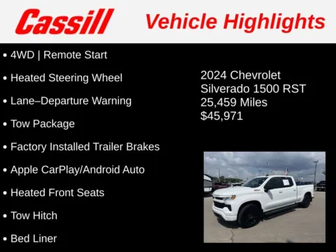 Another view of 2024 Chevrolet Silverado 1500 RST for sale in Cedar Rapids, IA at Cassill Motors
