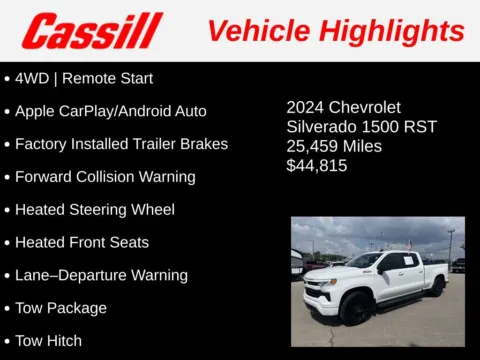 Another view of 2024 Chevrolet Silverado 1500 RST for sale in Cedar Rapids, IA at Cassill Motors