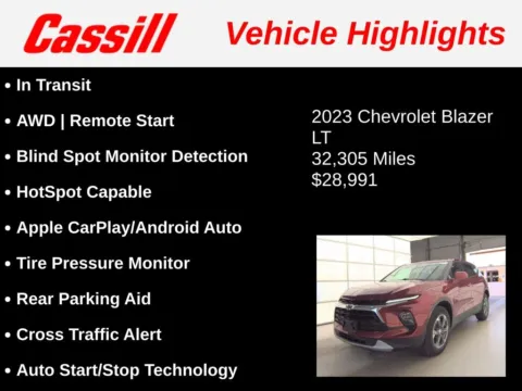 Another view of 2023 Chevrolet Blazer LT for sale in Cedar Rapids, IA at Cassill Motors