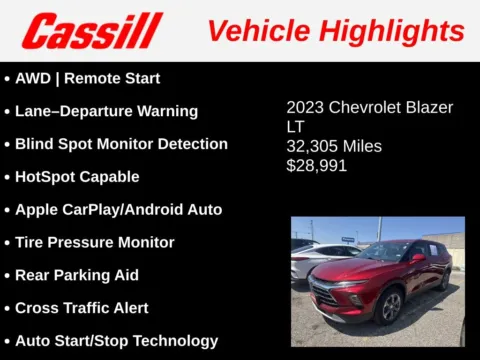 Another view of 2023 Chevrolet Blazer LT for sale in Cedar Rapids, IA at Cassill Motors