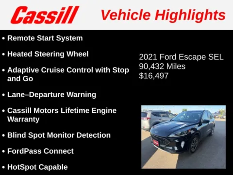 Another view of 2021 Ford Escape SEL for sale in Cedar Rapids, IA at Cassill Motors