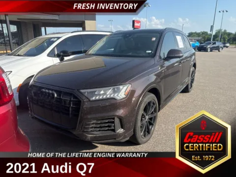 Brown 2021 Audi Q7 55 Prestige for sale in Cedar Rapids, IA
