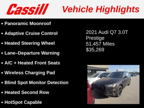 Another view of 2021 Audi Q7 55 Prestige for sale in Cedar Rapids, IA at Cassill Motors