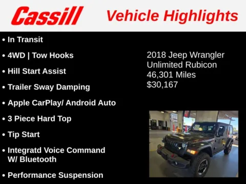 Another view of 2018 Jeep Wrangler Unlimited Rubicon for sale in Cedar Rapids, IA at Cassill Motors