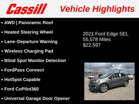 Another view of 2021 Ford Edge SEL for sale in Cedar Rapids, IA at Cassill Motors