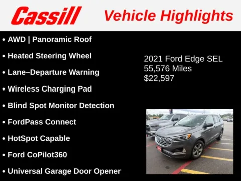 Another view of 2021 Ford Edge SEL for sale in Cedar Rapids, IA at Cassill Motors