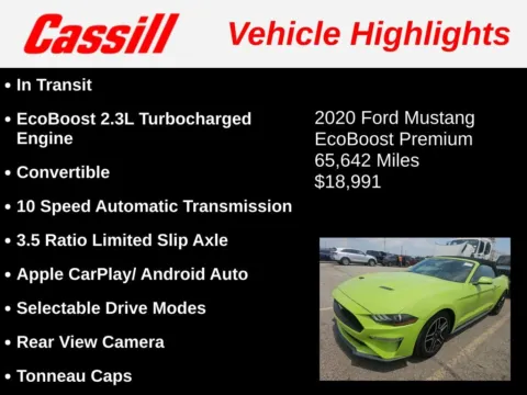 Another view of 2020 Ford Mustang EcoBoost Premium for sale in Cedar Rapids, IA at Cassill Motors