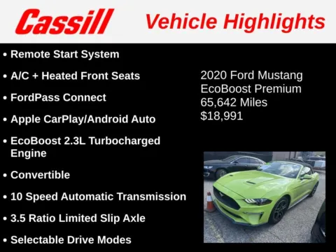 Another view of 2020 Ford Mustang EcoBoost Premium for sale in Cedar Rapids, IA at Cassill Motors