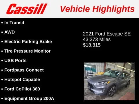 Another view of 2021 Ford Escape SE for sale in Cedar Rapids, IA at Cassill Motors