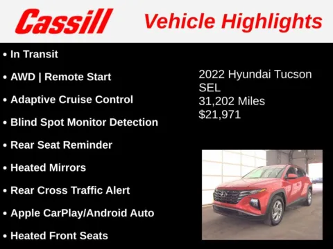 Another view of 2022 Hyundai Tucson SEL for sale in Cedar Rapids, IA at Cassill Motors