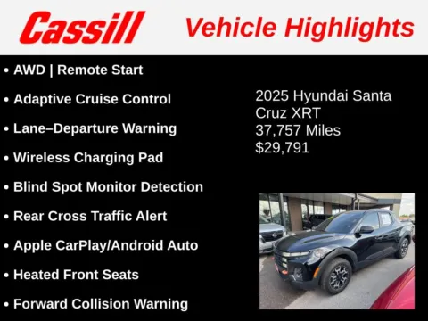 Another view of 2025 Hyundai Santa Cruz XRT for sale in Cedar Rapids, IA at Cassill Motors
