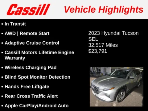 Another view of 2023 Hyundai Tucson SEL for sale in Cedar Rapids, IA at Cassill Motors