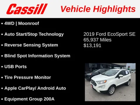 Another view of 2019 Ford EcoSport SE for sale in Cedar Rapids, IA at Cassill Motors