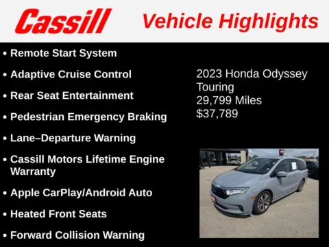 Another view of 2023 Honda Odyssey Touring for sale in Cedar Rapids, IA at Cassill Motors