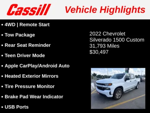 Another view of 2022 Chevrolet Silverado 1500 LTD Custom for sale in Cedar Rapids, IA at Cassill Motors