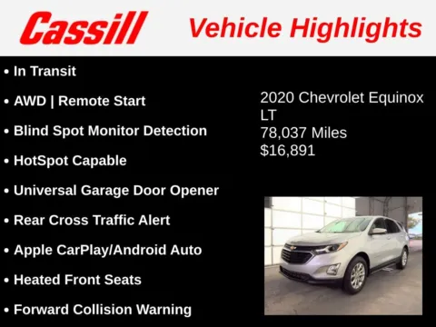 Another view of 2020 Chevrolet Equinox LT for sale in Cedar Rapids, IA at Cassill Motors