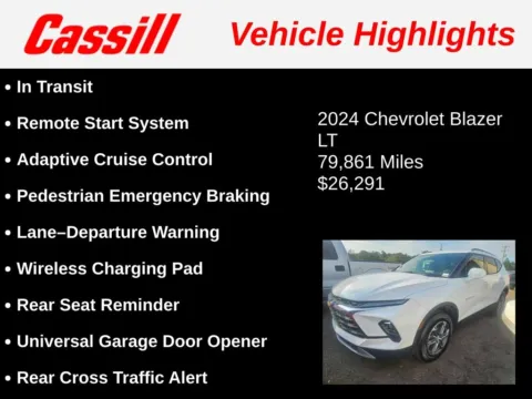 Another view of 2024 Chevrolet Blazer LT for sale in Cedar Rapids, IA at Cassill Motors