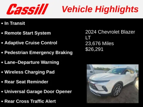 Another view of 2024 Chevrolet Blazer LT for sale in Cedar Rapids, IA at Cassill Motors