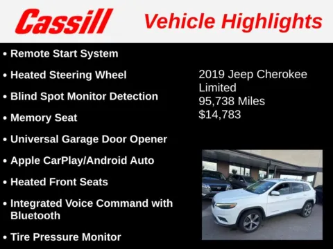 Another view of 2019 Jeep Cherokee Limited for sale in Cedar Rapids, IA at Cassill Motors