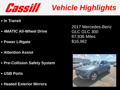 Another view of 2017 Mercedes-Benz GLC 300 for sale in Cedar Rapids, IA at Cassill Motors