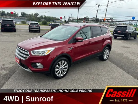 Red 2017 Ford Escape Titanium for sale in Cedar Rapids, IA