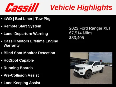 Another view of 2023 Ford Ranger XLT for sale in Cedar Rapids, IA at Cassill Motors