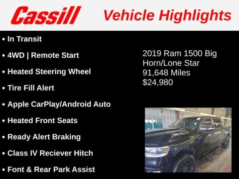 Another view of 2019 Ram 1500 Big Horn/Lone Star for sale in Cedar Rapids, IA at Cassill Motors