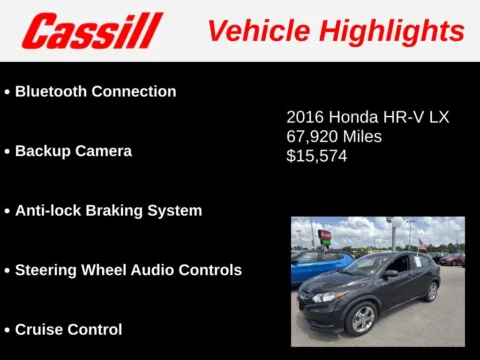 Another view of 2016 Honda HR-V LX for sale in Cedar Rapids, IA at Cassill Motors