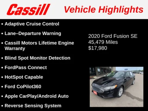 Another view of 2020 Ford Fusion SE for sale in Cedar Rapids, IA at Cassill Motors