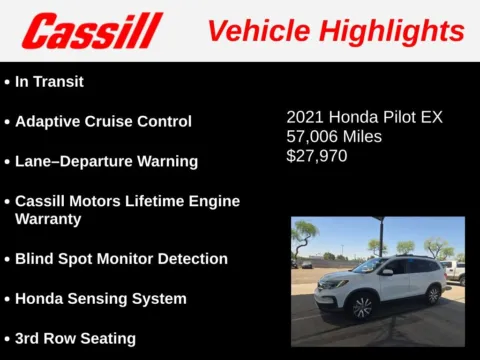 Another view of 2021 Honda Pilot EX for sale in Cedar Rapids, IA at Cassill Motors