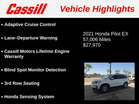 Another view of 2021 Honda Pilot EX for sale in Cedar Rapids, IA at Cassill Motors