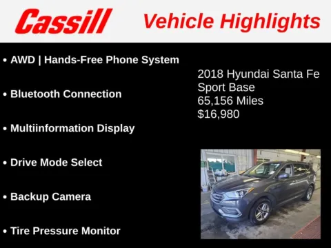 Another view of 2018 Hyundai Santa Fe Sport 2.4 Base for sale in Cedar Rapids, IA at Cassill Motors