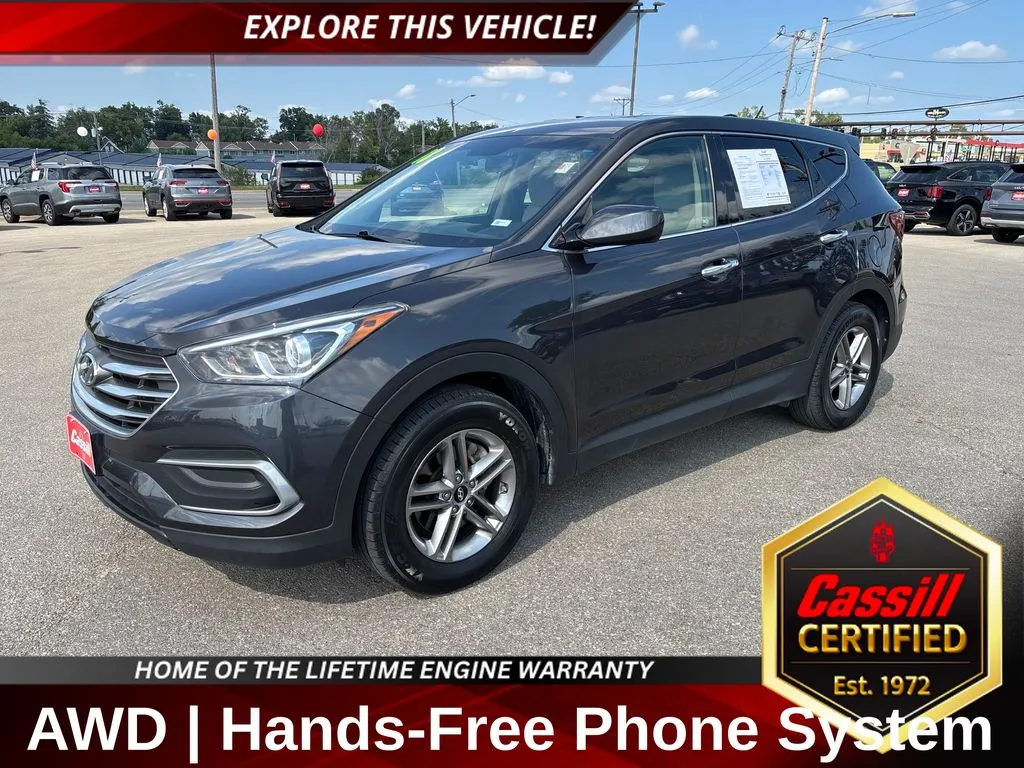 Gray 2018 Hyundai Santa Fe Sport 2.4 Base for sale in Cedar Rapids, IA