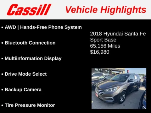 Another view of 2018 Hyundai Santa Fe Sport 2.4 Base for sale in Cedar Rapids, IA at Cassill Motors