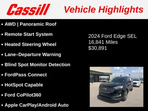 Another view of 2024 Ford Edge SEL for sale in Cedar Rapids, IA at Cassill Motors