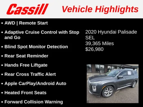Another view of 2020 Hyundai Palisade SEL for sale in Cedar Rapids, IA at Cassill Motors