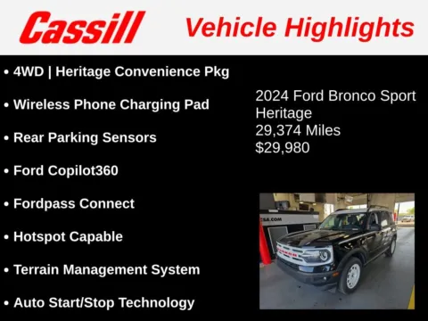 Another view of 2024 Ford Bronco Sport Heritage for sale in Cedar Rapids, IA at Cassill Motors