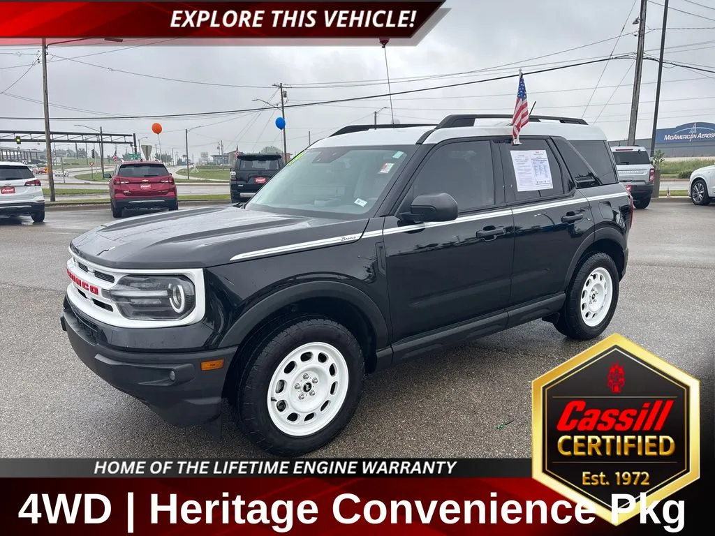 Black 2024 Ford Bronco Sport Heritage for sale in Cedar Rapids, IA