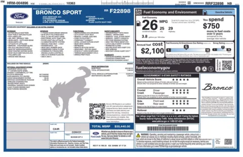 Photos of 2024 Ford Bronco Sport Heritage for sale in Cedar Rapids, IA at Cassill Motors