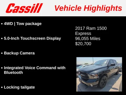 Another view of 2017 Ram 1500 Express for sale in Cedar Rapids, IA at Cassill Motors