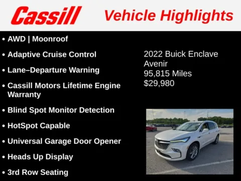 Another view of 2022 Buick Enclave Avenir for sale in Cedar Rapids, IA at Cassill Motors