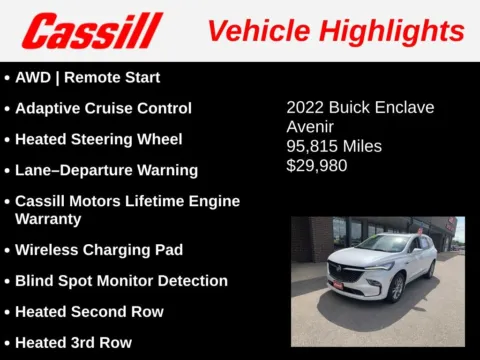 Another view of 2022 Buick Enclave Avenir for sale in Cedar Rapids, IA at Cassill Motors