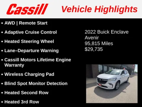 Another view of 2022 Buick Enclave Avenir for sale in Cedar Rapids, IA at Cassill Motors